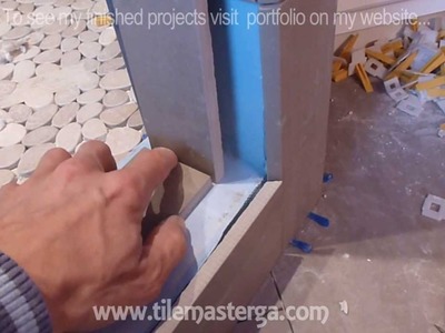 How to install shower surround tile backer board & waterproofing membrane PART "3"