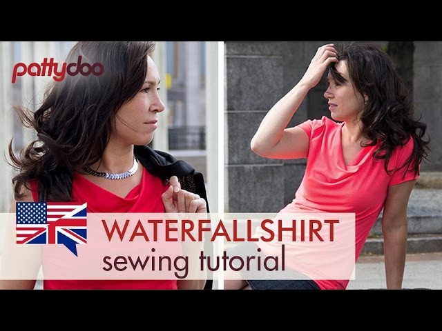How to sew a cowl neck. waterfall shirt - an easy sewing tutorial