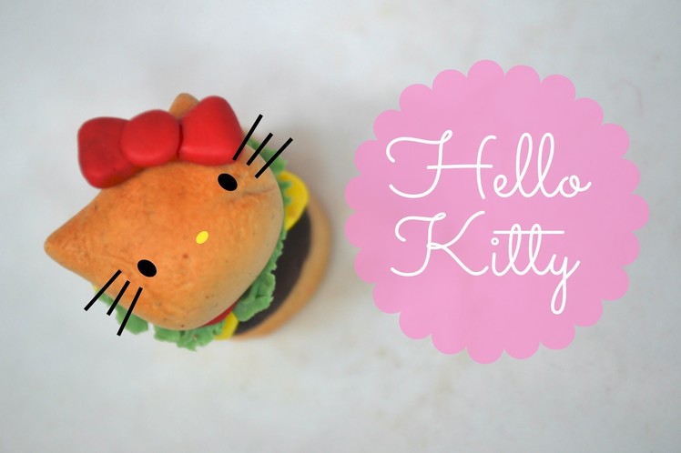 Polymer Clay Hello Kitty Burger!
