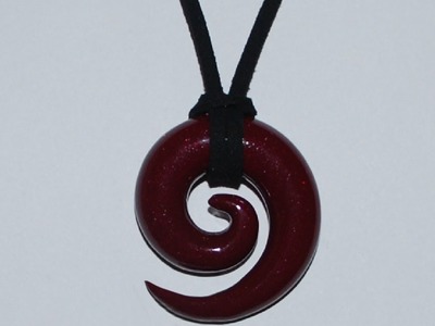 Spiral Pendant Necklace Polymer Clay Tutorial