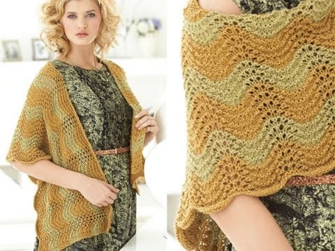 #31 L-Shaped Wrap, Vogue Knitting Spring.Summer 2010