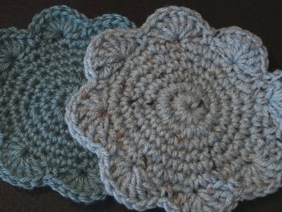 Crochet Coaster with Shell Edging - Left Hand Crochet Geek