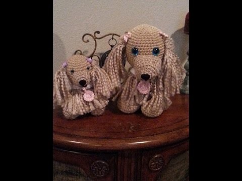 Crochet easy to follow Cocker Spaniel dog and puppy DIY tutorial part 1