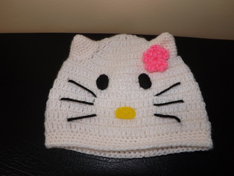 Crochet Hello Kitty Baby Hat