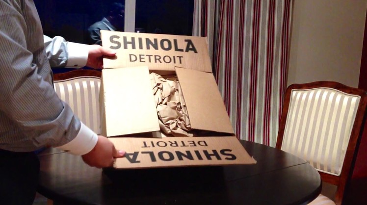 Detroit built Shinola uncorporate watch box gift packaging and Book of Craft unboxing