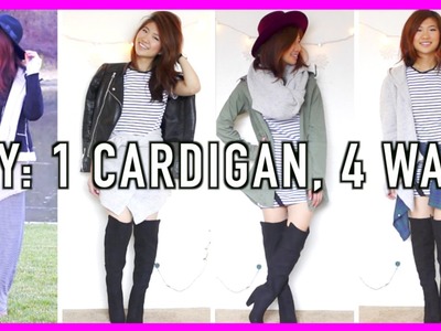 DIY Clothes from Old Clothes: Cardigan 4 Ways! (No Sew)