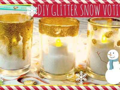 ❄ DIY Glitter Snow Votives ❄
