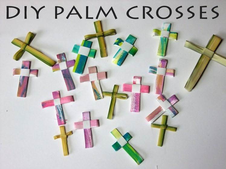 DIY Palm Crosses - from simple art supplies, watercolor, paper, pen