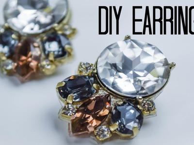 DIY Rhinestone Statement Earrings