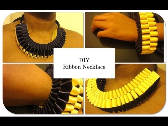 DIY Ribbon Necklace. How To Make A Ribbon Necklace