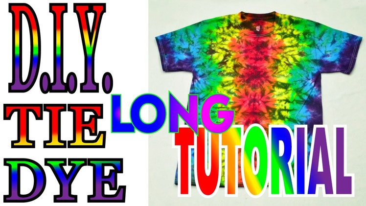 DIY Tie Dye Rainbow Reflection Shirt [Long Tutorial]