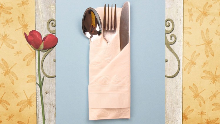 Easy Napkin Folding for Dinning Table Tutorial(Three Pouch) DIY Idea