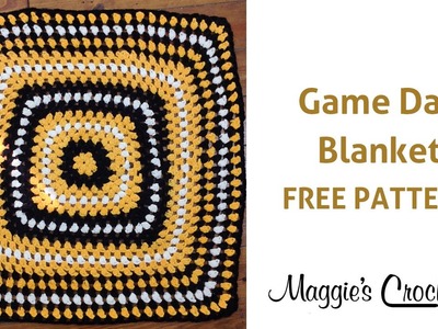 Game Day Blanket Free Crochet Pattern - Right Handed