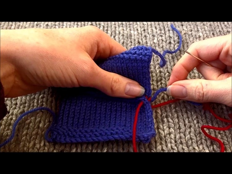 Grafting two pieces of knitting together