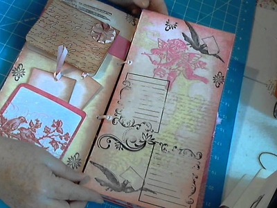 Handmade Wedding Guest Book. Mini Album. Scrapbookgiggles Pink and Pretty!