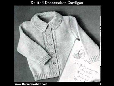 Home Book Review: KNITTED DRESSMAKER CARDIGAN SWEATER - Vintage Baby. Toddler Knitting Pattern (. 