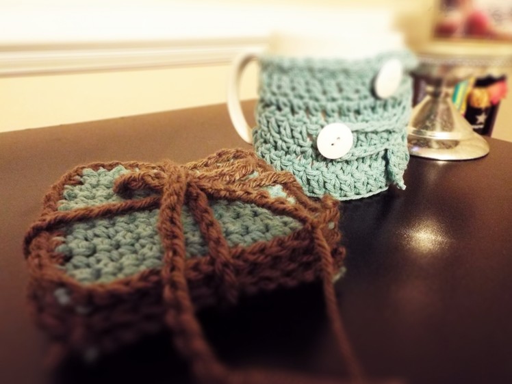 ♡ How To: Crochet Coasters & Coffee Mug Cozy