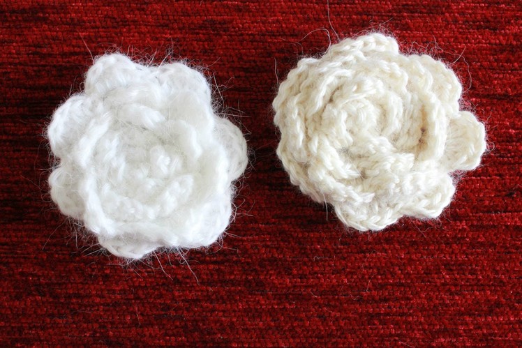 How to Crochet Layered Rose Petal Flower without Sewing