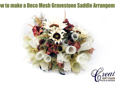 How to Make a Beautiful Deco Mesh Gravestone Saddle