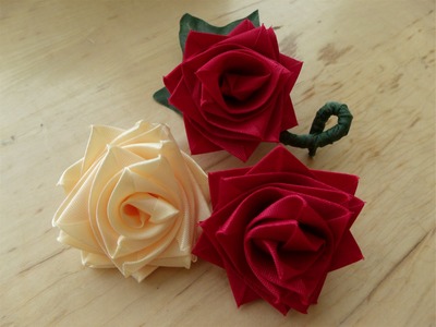 How to make a rose flower with ribbon, boutineer or corsage for Mother's day