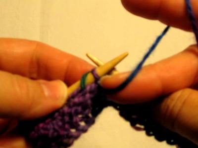 Left Handed Knitting - Purl Stitch