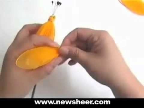 Nylon flower tutorial - How to Make Nylon Flower (Stocking flower Tulip) - Handmade, DIY