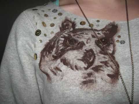 Off The Shoulder Owl Sweatshirt (DIY)