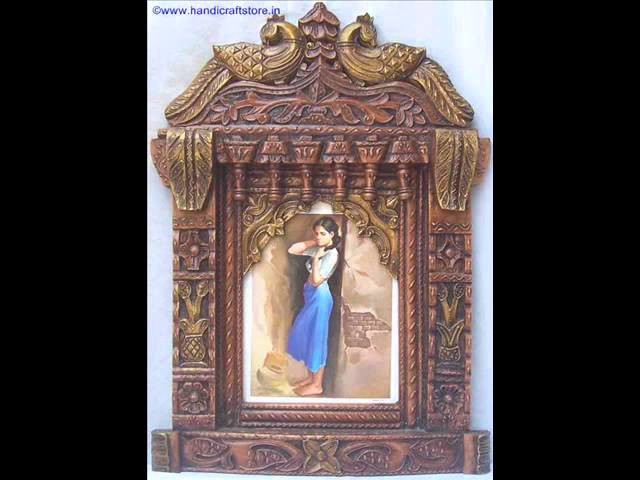 Ragini Poster Painting in wood Crafts Peacock Shape Jharokha Art Crafts & handicrafts