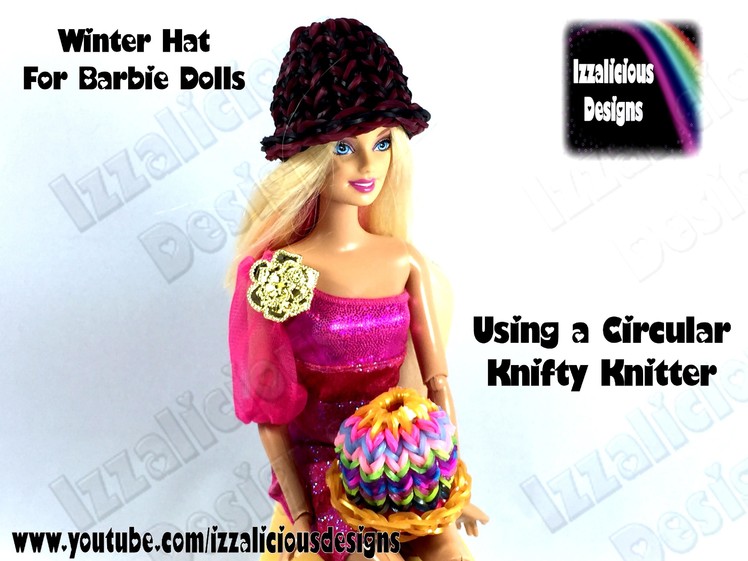 Rainbow Loom - 3D Barbie Hat Charm using the circular Knifty Knitter