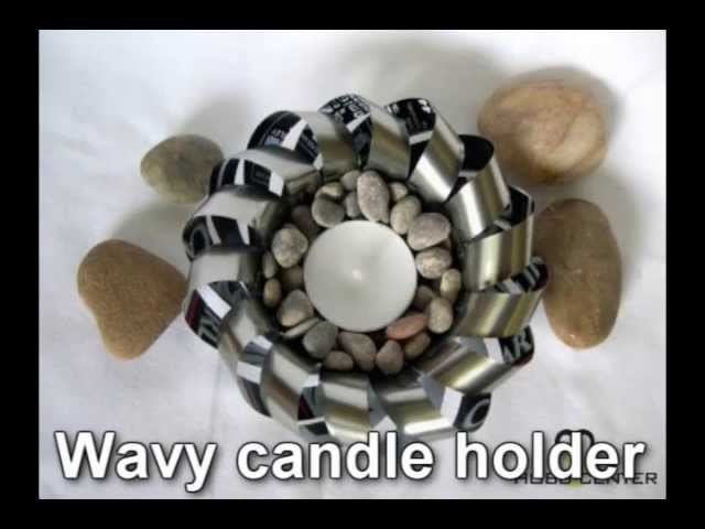 Recycled craft ideas: Wavy candle holder