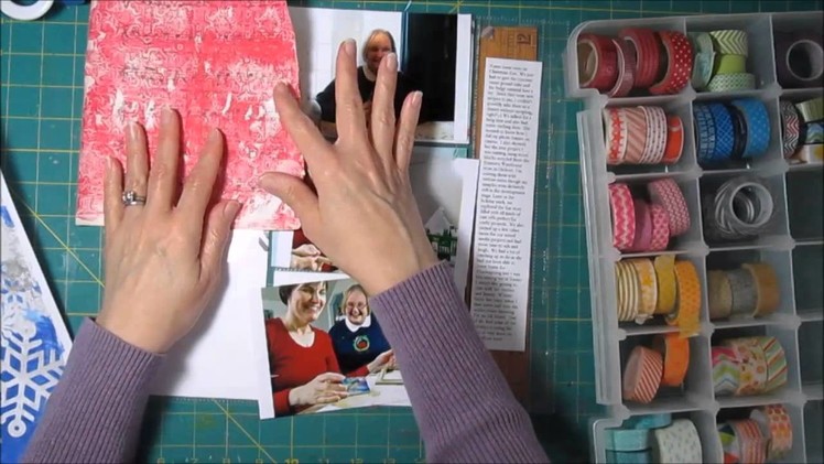 Scrapbooking Process Pocket Page with Gelli Print Cards