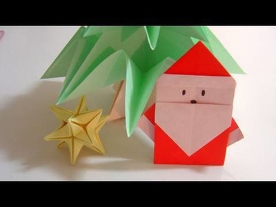 Simple Origami Santa Claus - Papai Noel de Origami