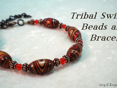 Tribal Swirls Beads & Bracelet Tutorial