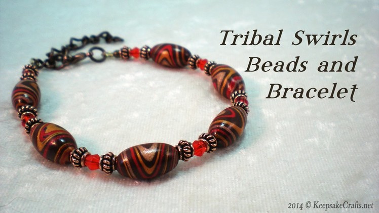 Tribal Swirls Beads & Bracelet Tutorial