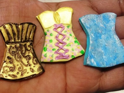3 Polymer Clay Tutorials in 1 Corsets: Floral Corset, Golden Corset & Queen Elsa Inspired Corset