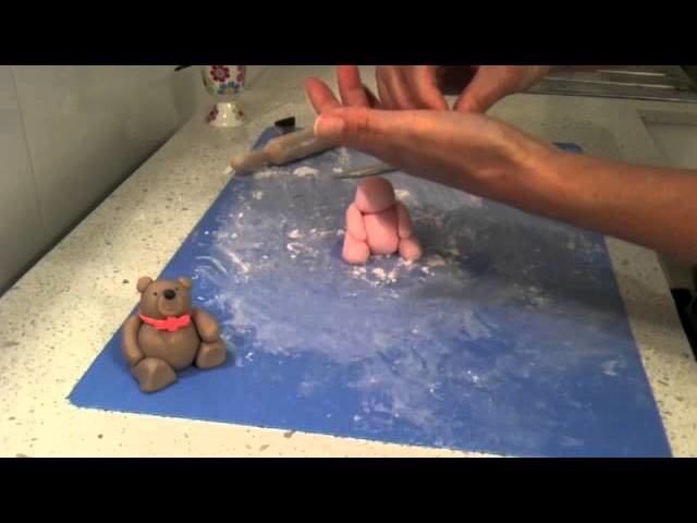 How to make a fondant teddy bear