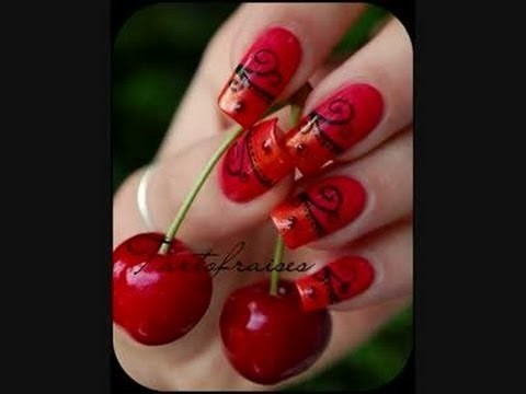 Nail art Red Sexy& hot Cherry Salsa