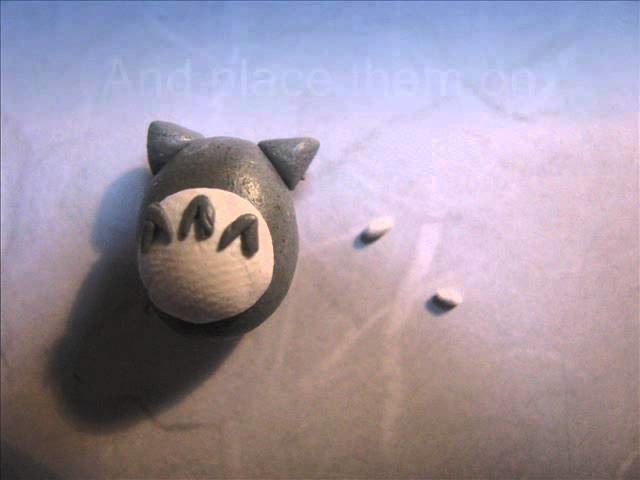Totoro polymer clay charm tutorial