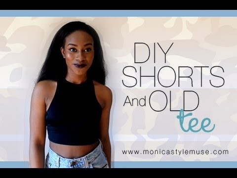How to : Cut & Style your Old tee and Shorts