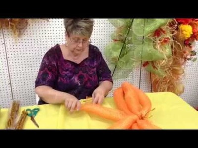 How to make a pumpkin out of deco mesh ribbon