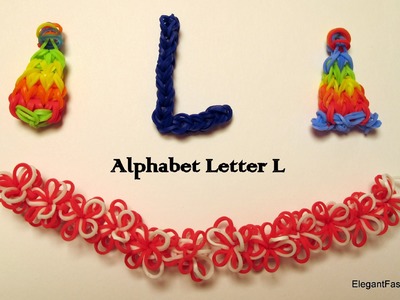 How to make alphabet letter L charm on rainbow loom