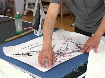 How to Mount my Plum Blossom Chinese Painting with Silicone Paper for Dry Mounting