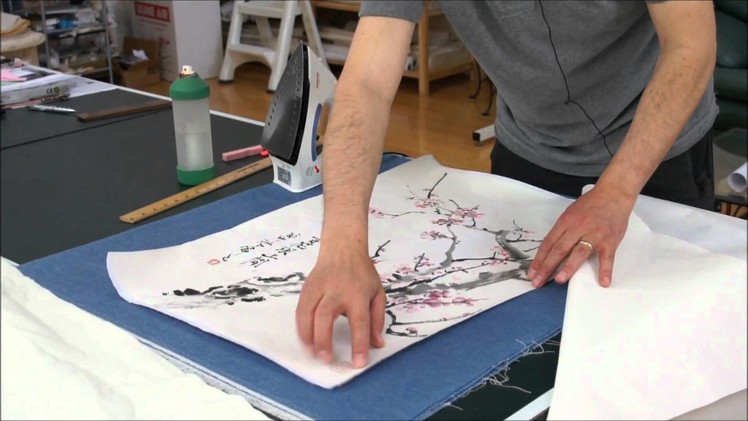 How to Mount my Plum Blossom Chinese Painting with Silicone Paper for Dry Mounting