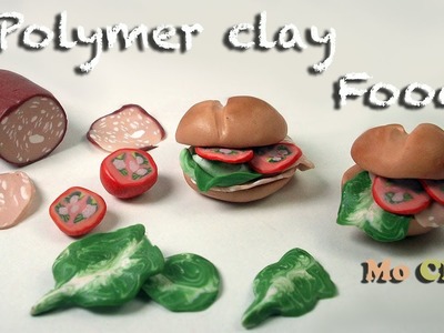 Mortadella Sandwiches Polymer clay tutorial- Collaboration with Sandrartes - miniature food