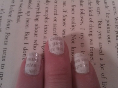 Newspaper nails with WATER (not alcohol)!