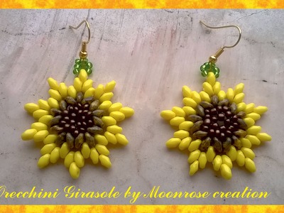 Orecchini Girasole (tutorial Sunflower Earrings)