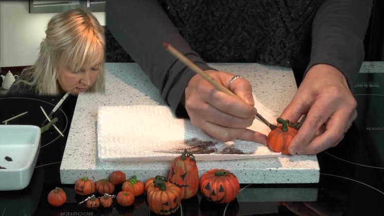Polymer Clay Tutorial - How to Make halloween pumpkins
