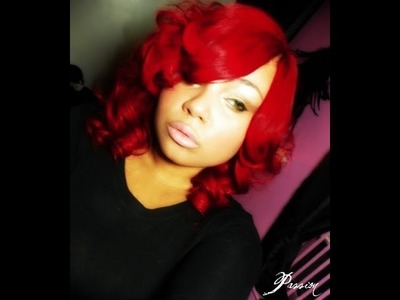RIHANNA RED INSPIRED QUICK WEAVE HAIR TUTORIAL