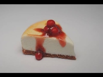 Cherry Cheesecake Tutorial, Miniature Food Tutorial, Polymer Clay Tutorial