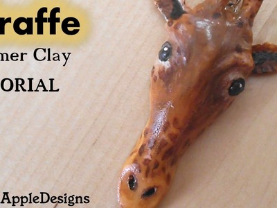 Giraffe Pendant.Charm - Polymer Clay Tutorial - Tribute to Marius